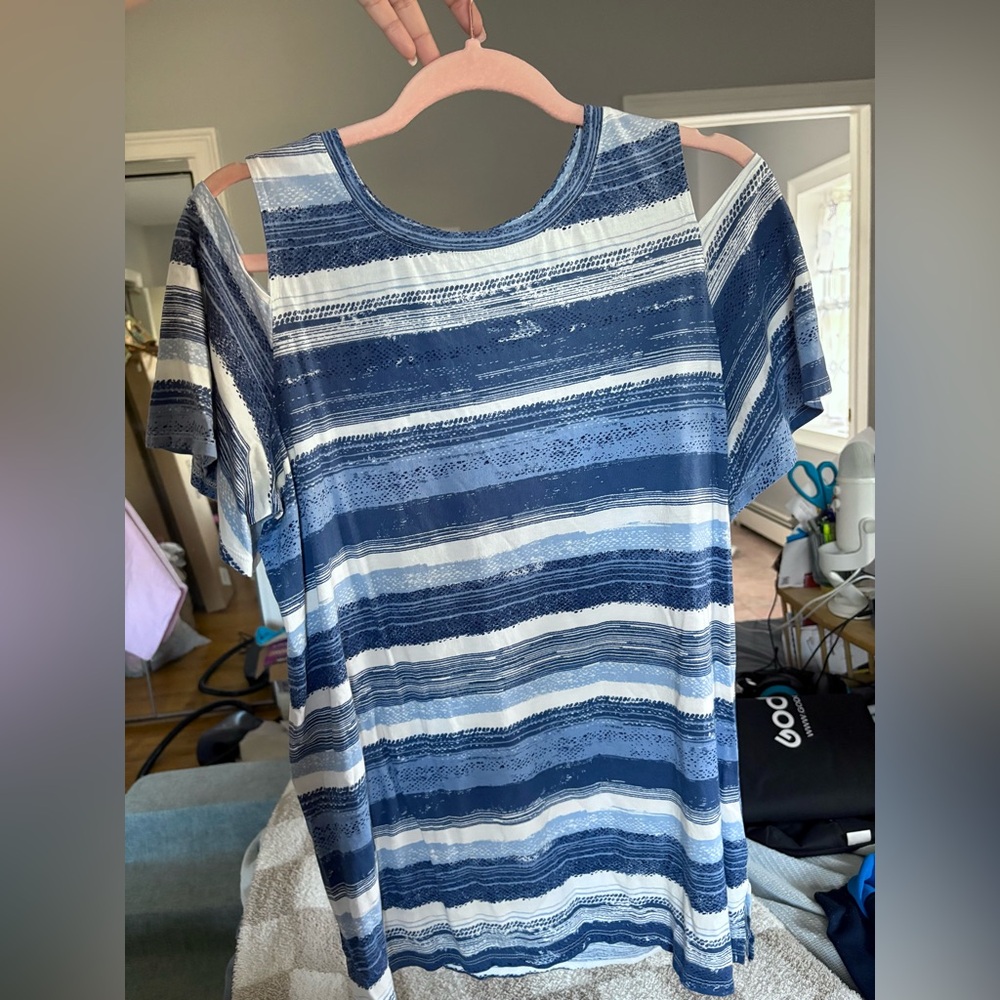 Blue Striped T-Shirt - M 14/16